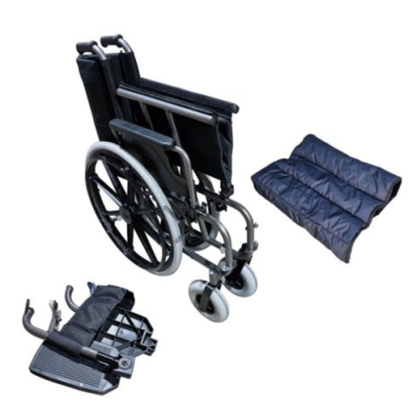 Bariatric Manual Wheelchair with Removable leg rests Foldable 130kg weight capacity-Premium Bariatric Wheelchair - Image 3